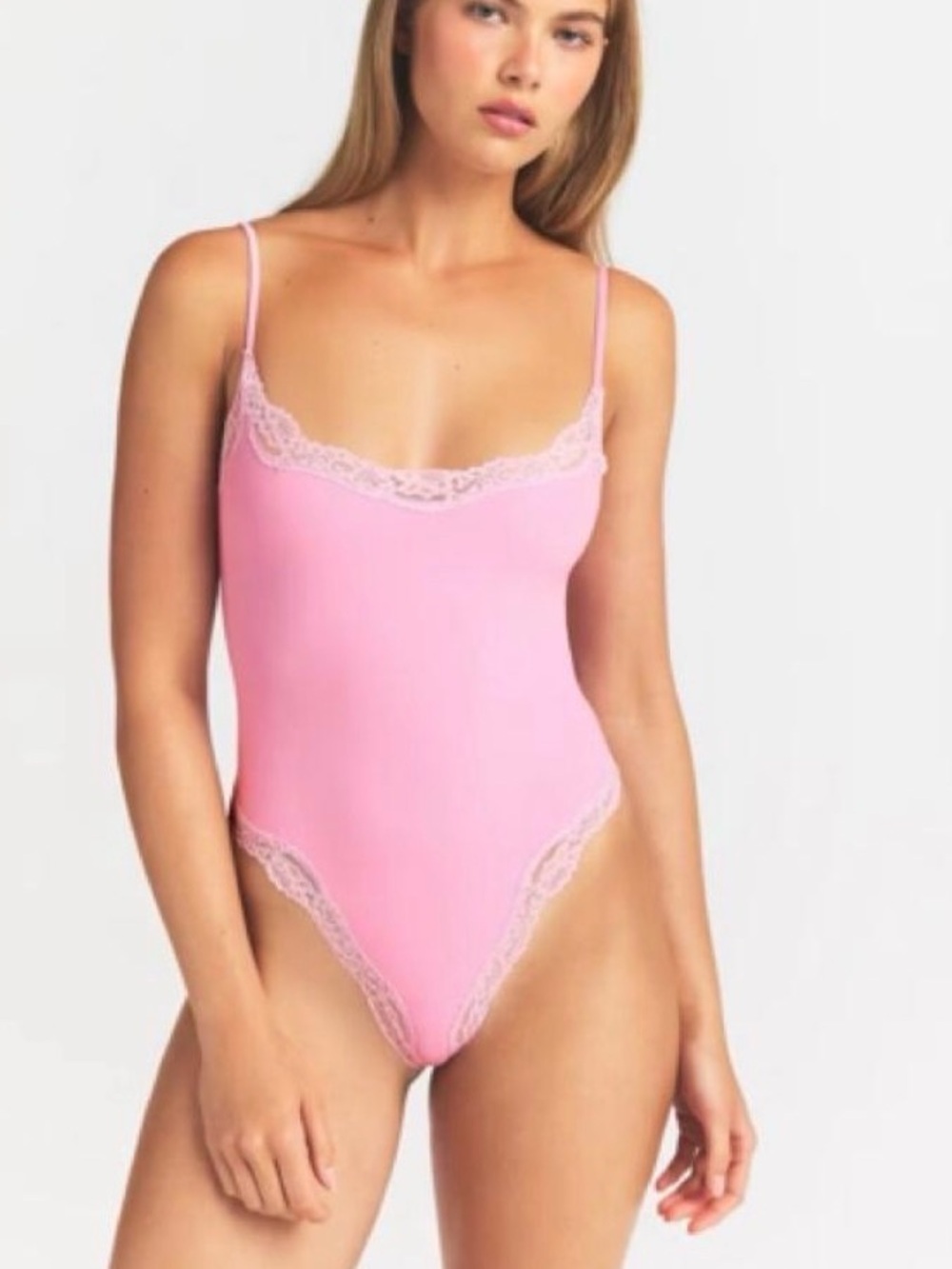 SKIMS Pink Fits Everybody Bodysuit